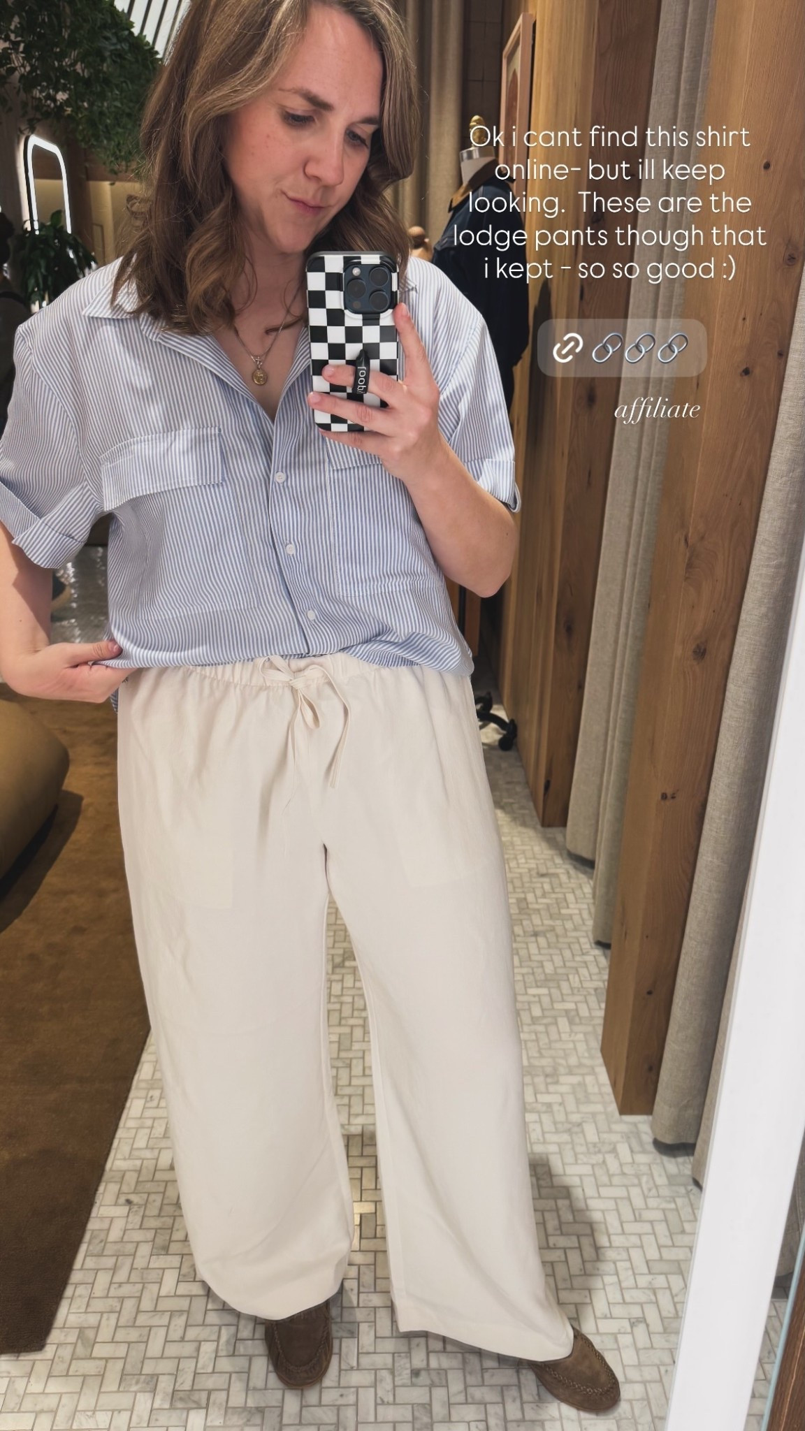 Ok i cant find this shirt online- but ill keep looking.  These are the lodge pants though that i kept - so so good :) affiliate