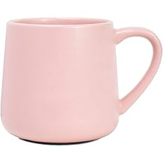 Bosmarlin Large Glossy Ceramic Coffee Mug, Pink Tea Cup for Office and Home, 18 oz, Suitable for ... | Amazon (US)