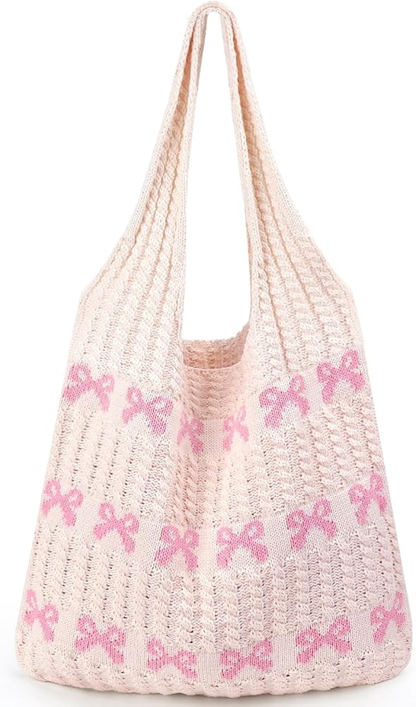 hatisan Crochet Bags for Women Large Tote Bag Aesthetic Handbag Shoulder Bag Hippie Bag Knit Bag | Amazon (US)