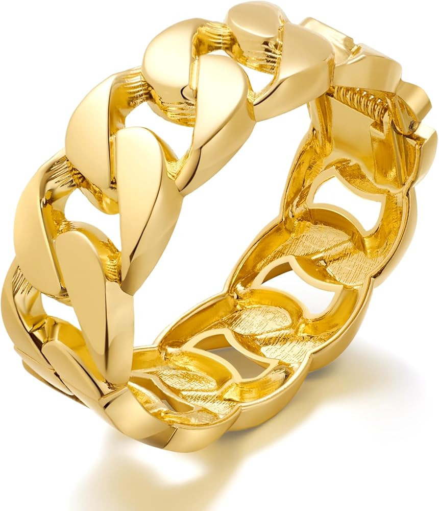 WOWORAMA Chunky Gold Bangle Bracelets for Women Thick Wide Hinged Cuff Bracelets Vintage Statemen... | Amazon (US)