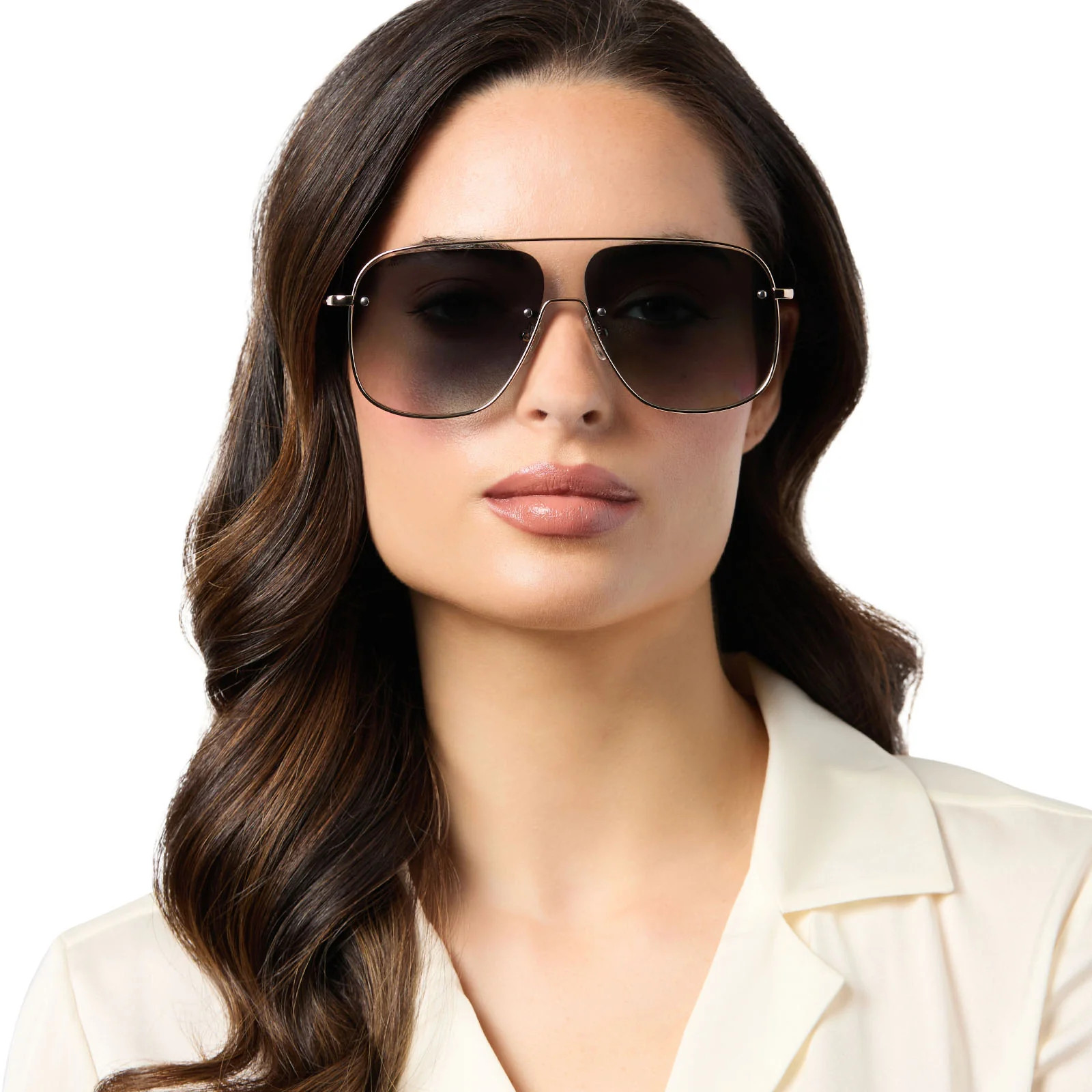 CYNTHIA - GOLD W RICH TORTOISE TEMPLE TIPS + G15 GRADIENT + POLARIZED SUNGLASSES | DIFF Eyewear