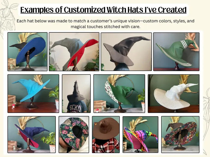 Black Witch or Wizard Hat: Custom Fleece Costume for Cosplay, Varity of Colors, Sizes - Etsy | Etsy (US)