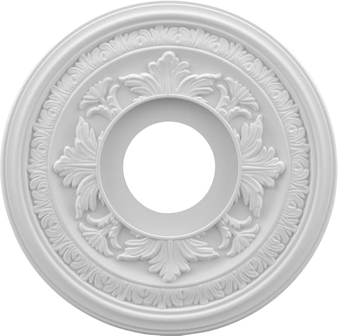 Ekena Millwork CMP13BA Baltimore Thermoformed PVC Ceiling Medallion (Fits Canopies up to 5 1/4"),... | Amazon (US)