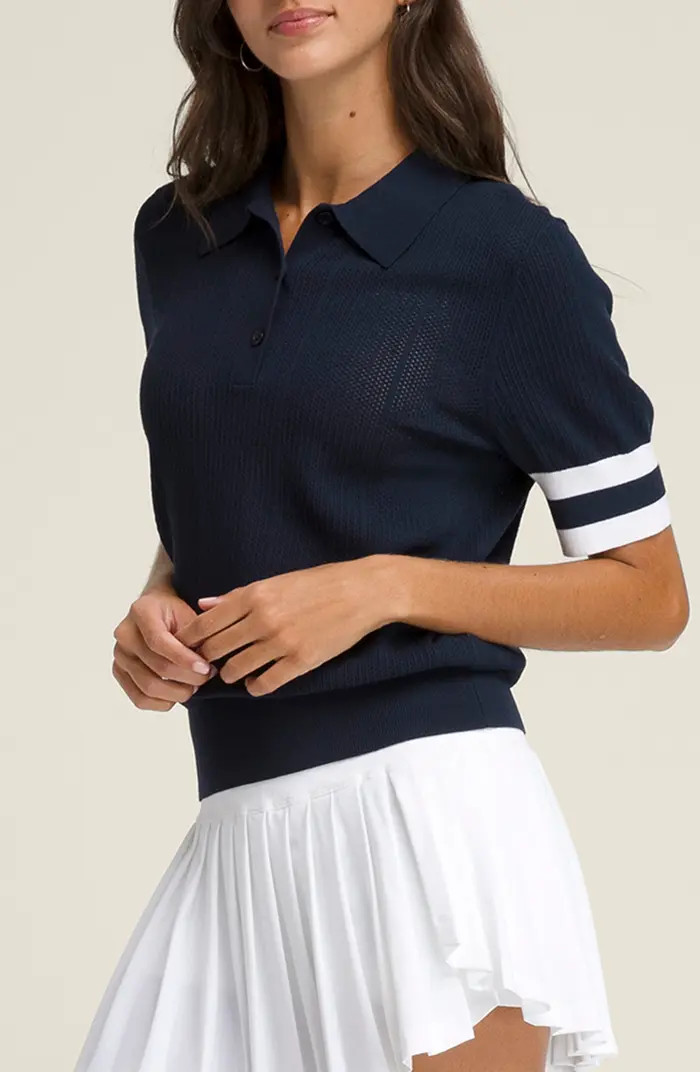 WILSON Essex Mesh Stitch Polo Sweater | Nordstrom | Nordstrom