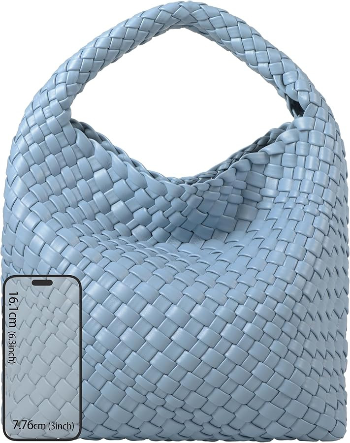 Woven Purses Bag for Women, Vegan Leather Handwoven Bags with Mini Handmade Purse | Amazon (US)