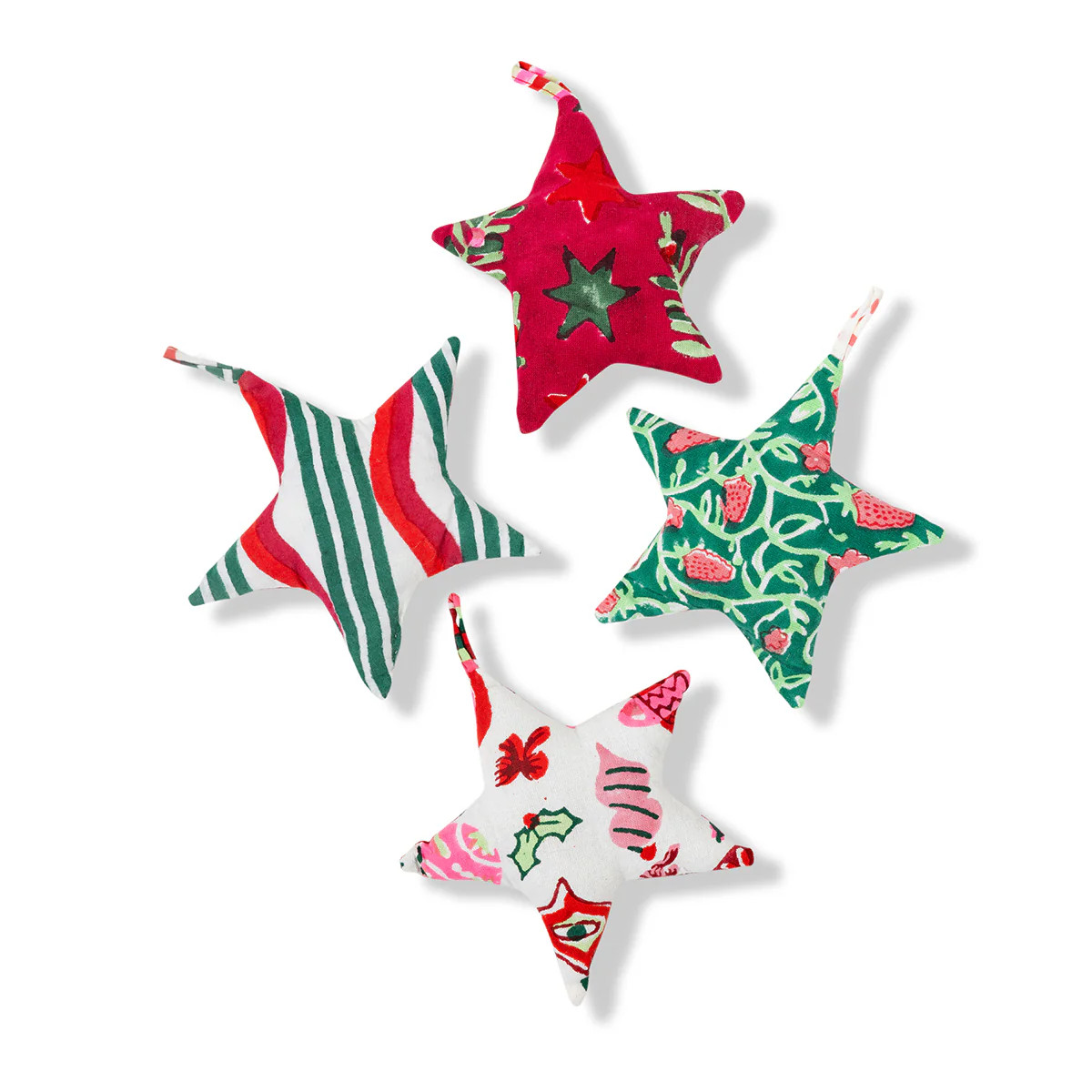 Blockprint Ornaments - Stars - S/4 | Furbish Studio
