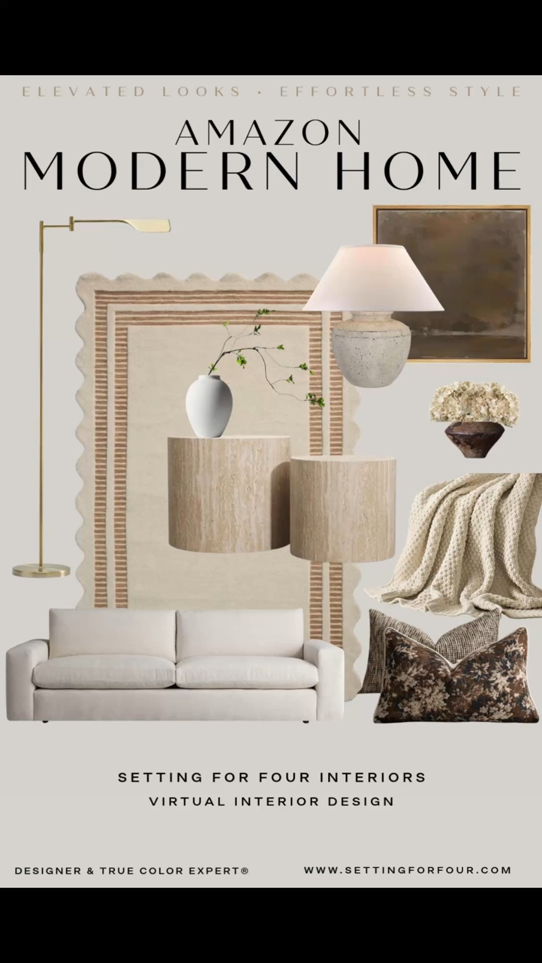 Amazon modern home designer picks! Neutral aesthetic, living room, bedroom, floor lamp, scalloped rug, nesting tables, coffee table, table lamp, pillows, throw blanket, flowers, fall, summer, decor, wall art, moody, earthy, cloud sofa, beige, brown, Nancy Meyers style, Restoration Hardware style,

#LTKhome #LTKsale #LTKstyletip