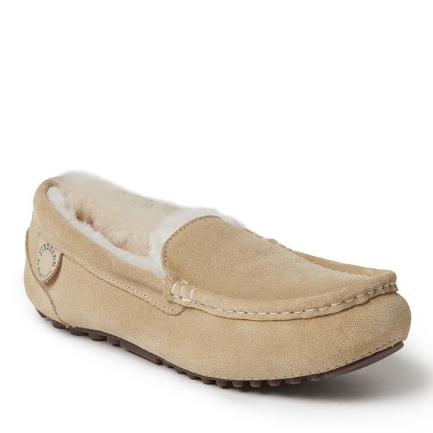 Fireside by Dearfoams Women's Moc Hand Stitched Slippers - Walmart.com | Walmart (US)