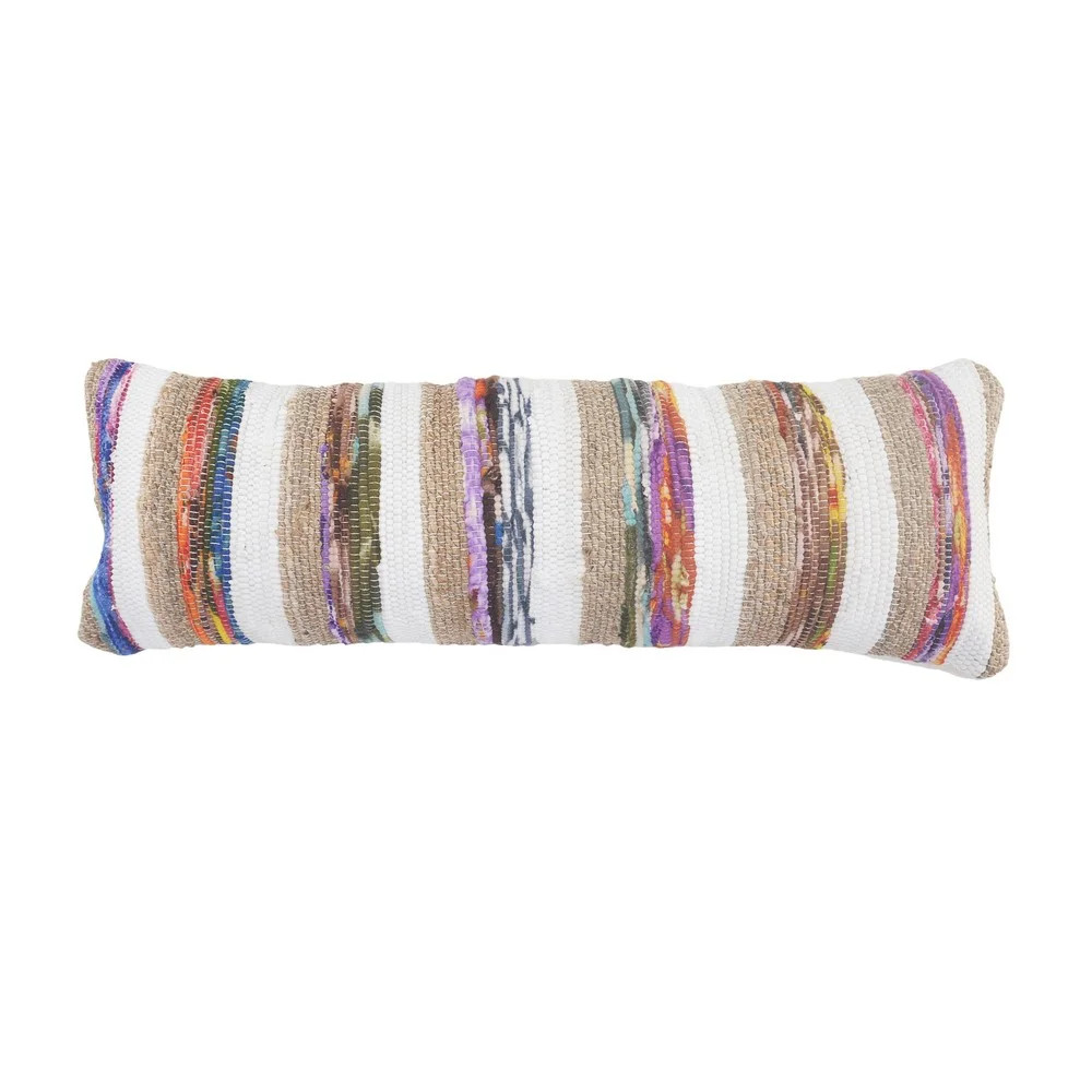 LR Home Nomad 14" x 36" Rainbow Striped Cotton Blend Adult Decorative Throw Pillow | Walmart (US)
