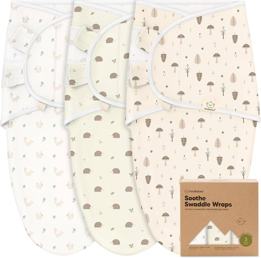3-Pack Organic Baby Swaddle Sleep Sacks - Swaddles for Newborns, Infant 0-3 Months, Baby Girls, B... | Amazon (US)