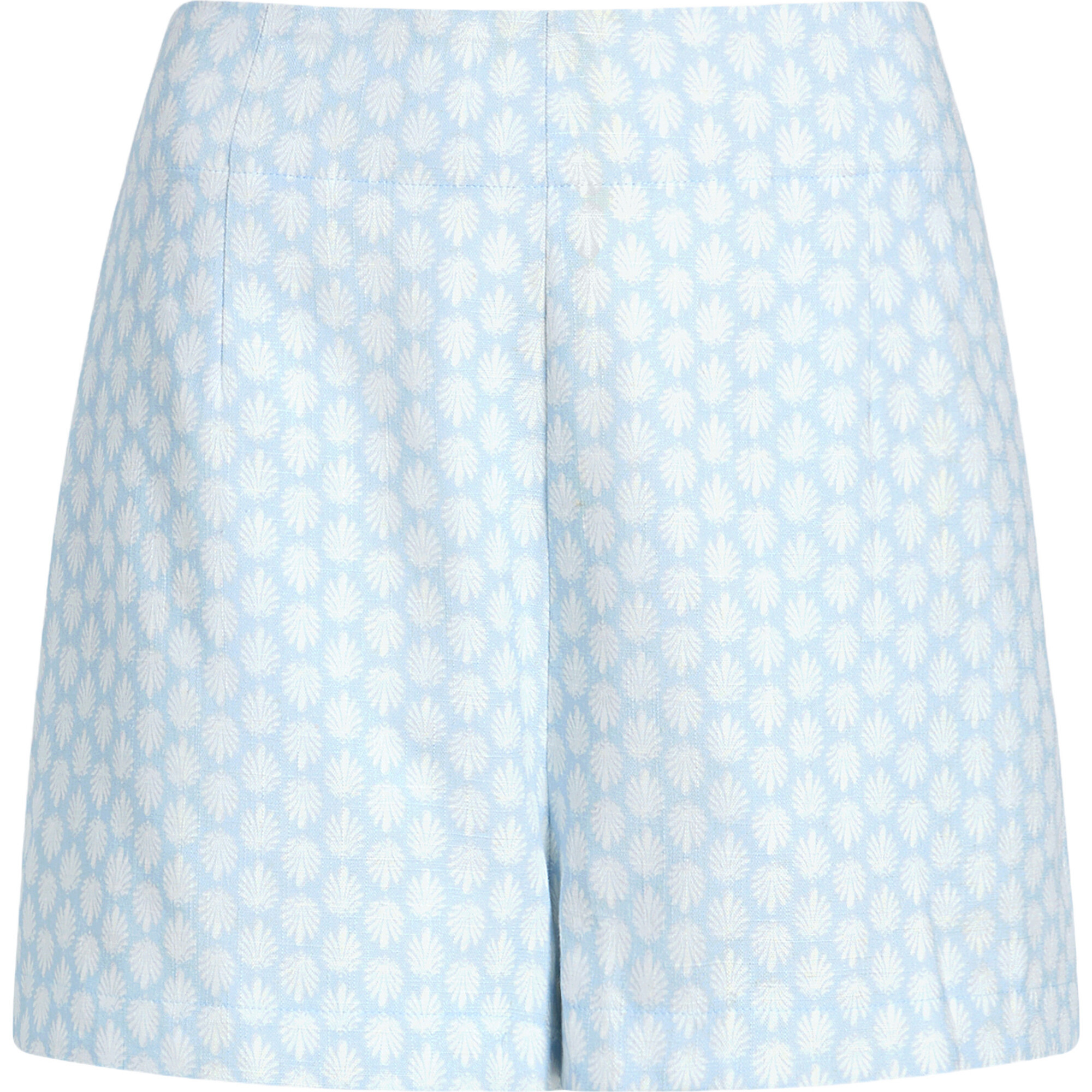 Women's Lisette Baroque Shells Print Short, Powder Blue | Maisonette