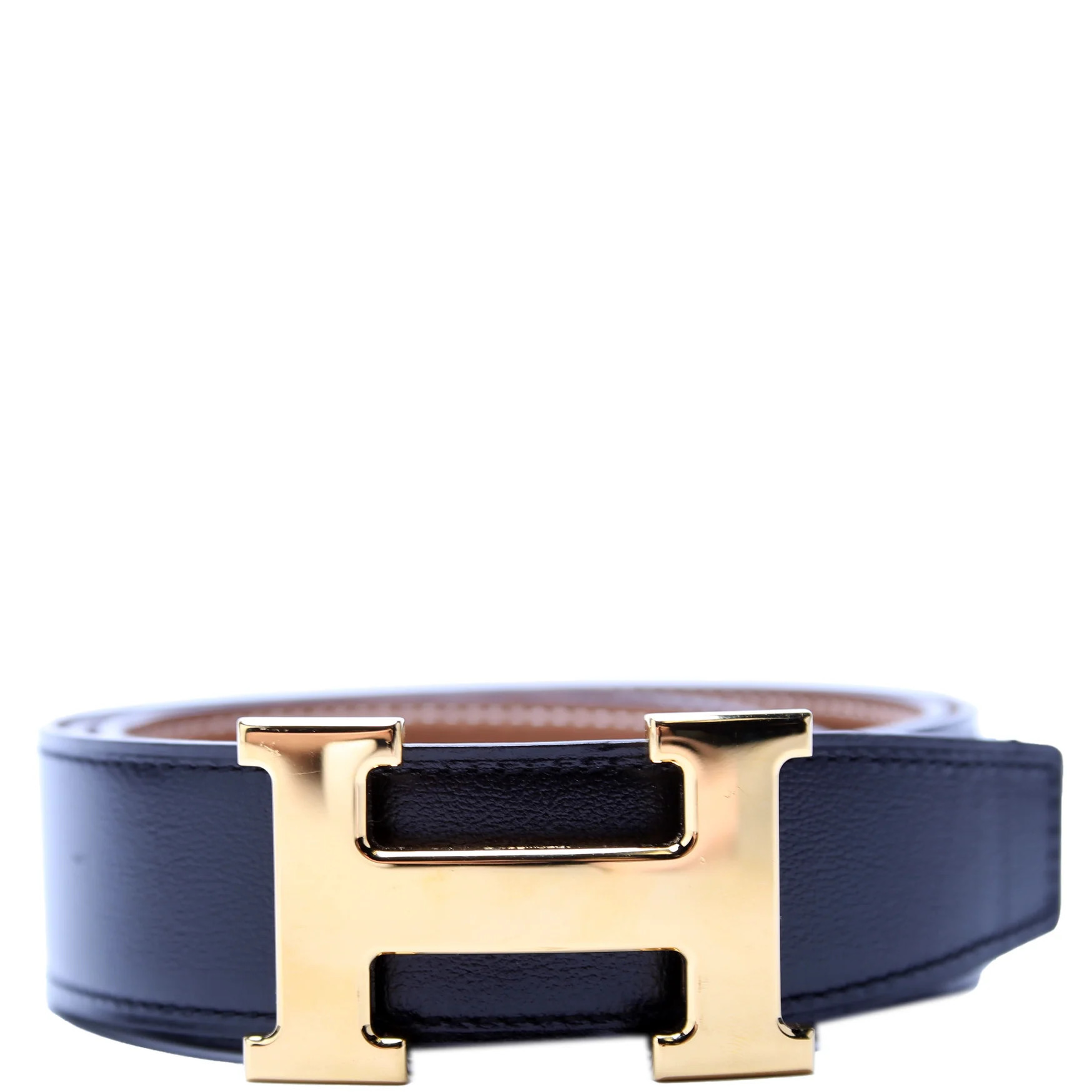 H Reversible Leather Belt Size 80/30 Black | Keeks Designer Handbags