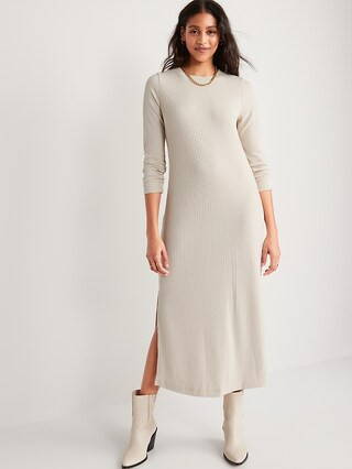 Rib-Knit Maxi Shift Dress for Women | Old Navy (US)