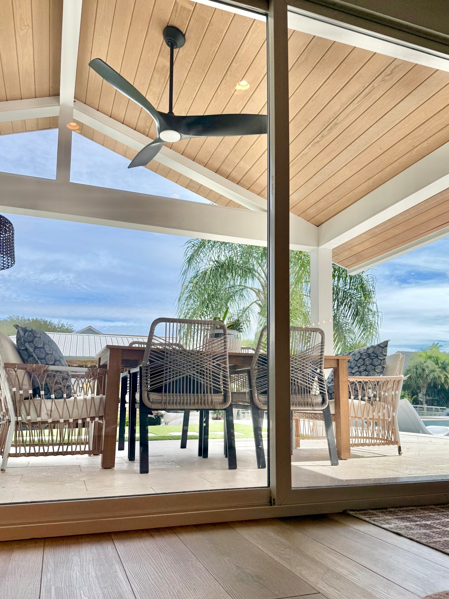 Porch decor outdoor furniture Polywood alternative dining table woven dining chairs ceiling fan 
Walmart finds Amazon home 

#LTKHome #LTKSaleAlert