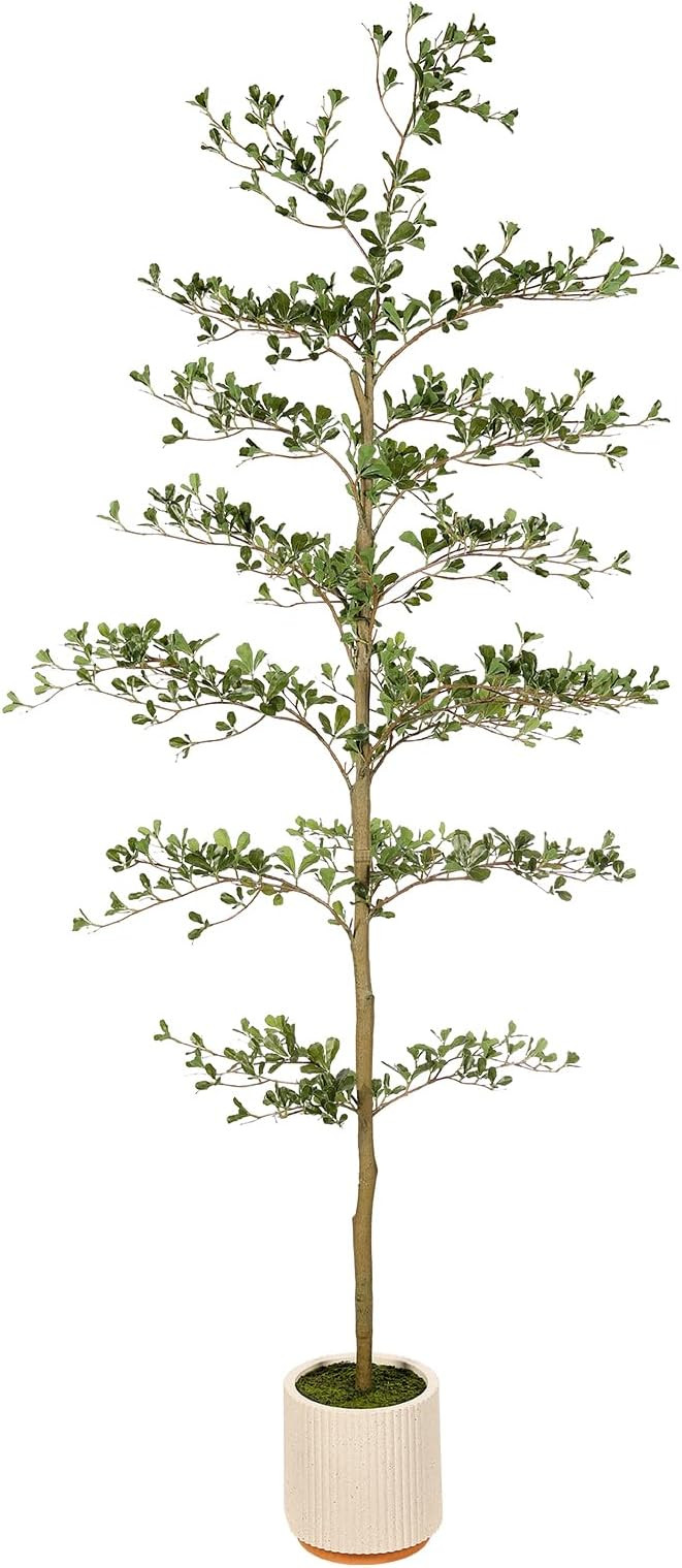 Faux Black Olive Tree 7ft - Realistic Artificial Shady Lady Tree 7 Feet with Pot Indoor Fake Blac... | Amazon (US)