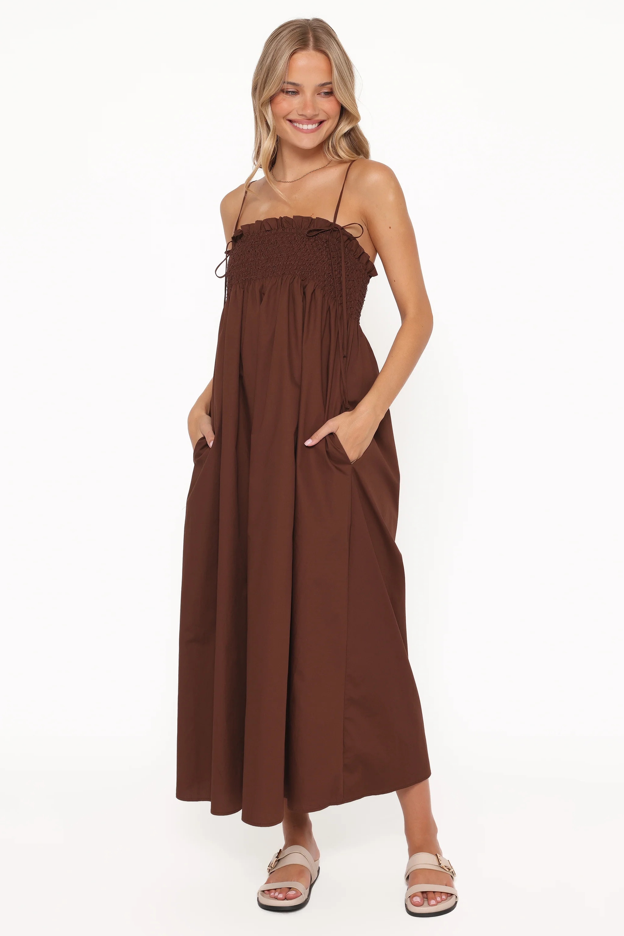Josie Maxi Dress - Brown | Petal & Pup (US)