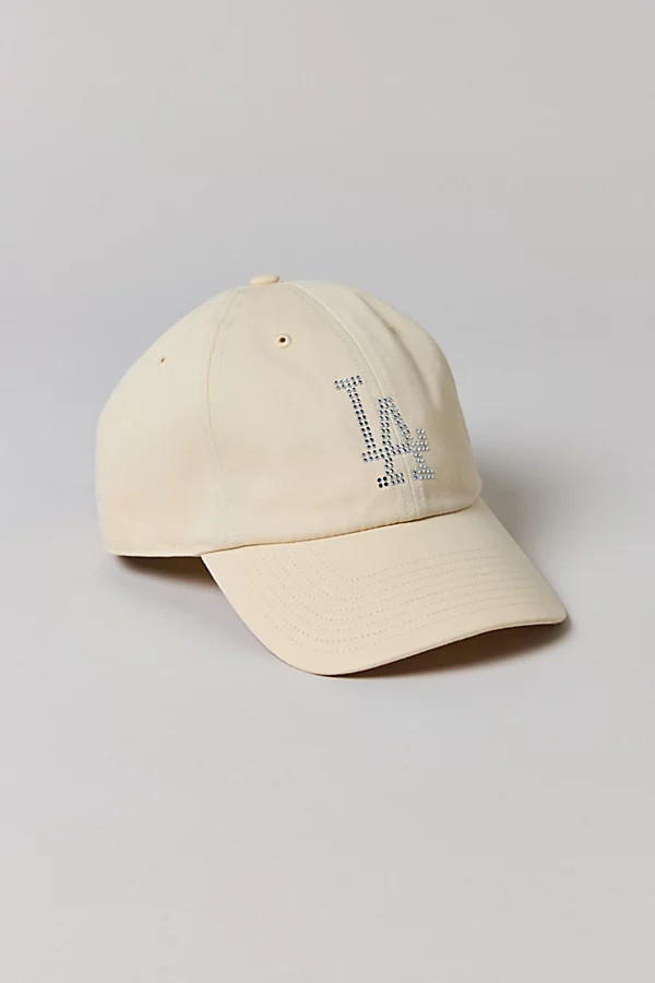 '47 Brand MLB Los Angeles Dodgers Rhinestone Logo Hat in Natural, Women's at Urban Outfitters | Urban Outfitters (US and RoW)
