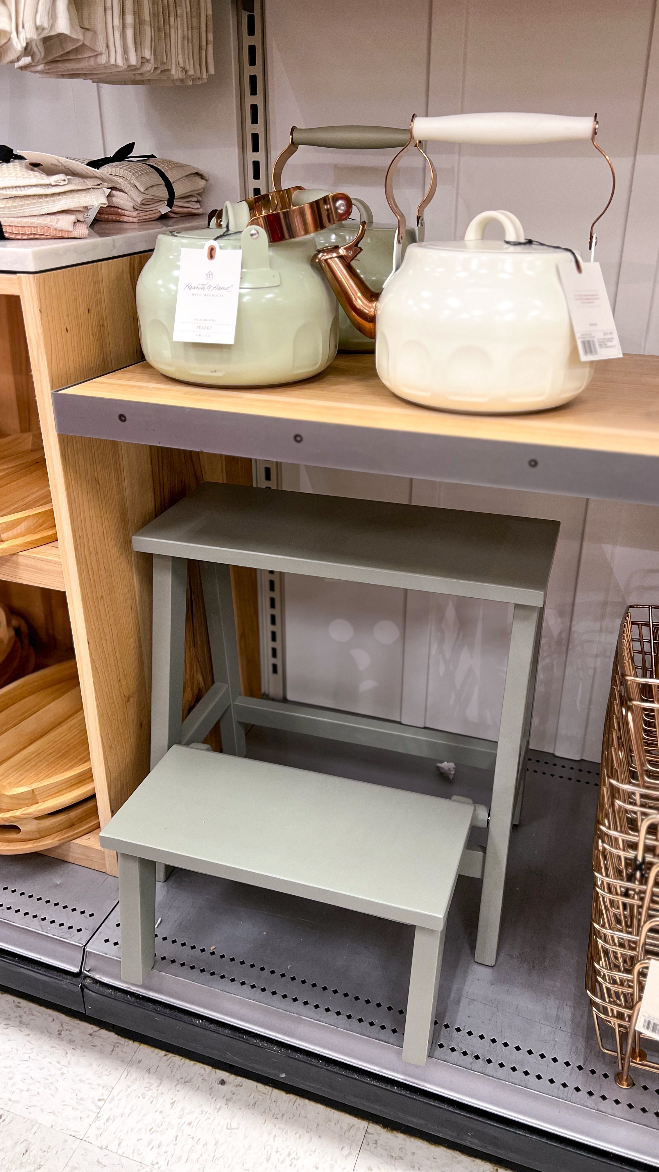 Wood Kitchen Step Stool Sage Green … curated on LTK