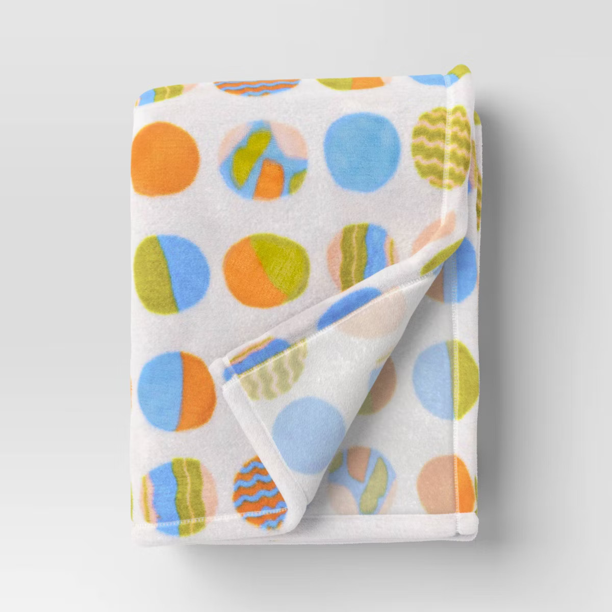 Recycled Poly Printed Eggs Plush Easter Throw White - Room Essentials™ | Target