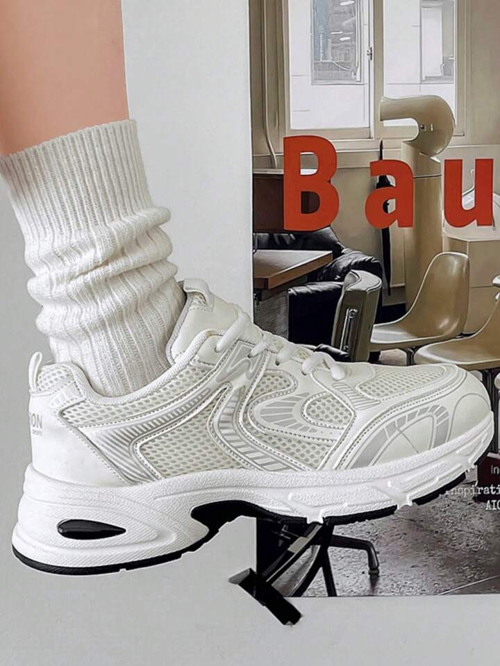 Nuevos tenis casuales para mujer, tenis con suela gruesa, zapatos blancos, zapatos de agujetas co... | SHEIN