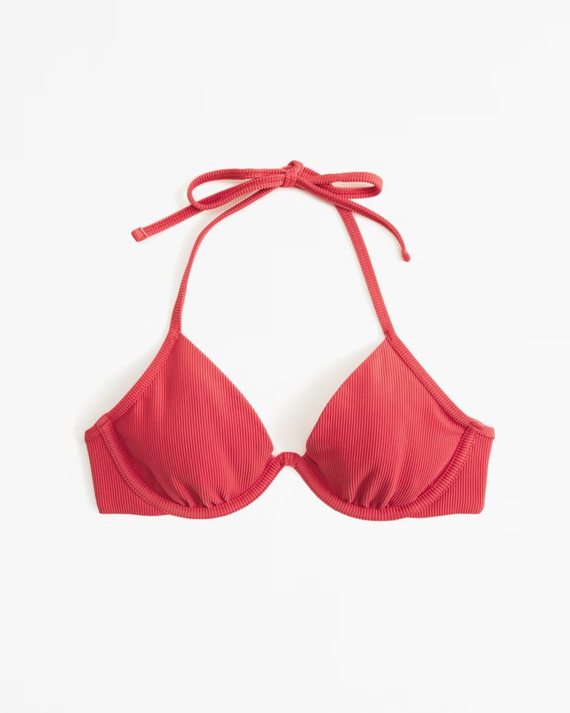 Halter Triangle Underwire Bikini Top | Abercrombie & Fitch (US)