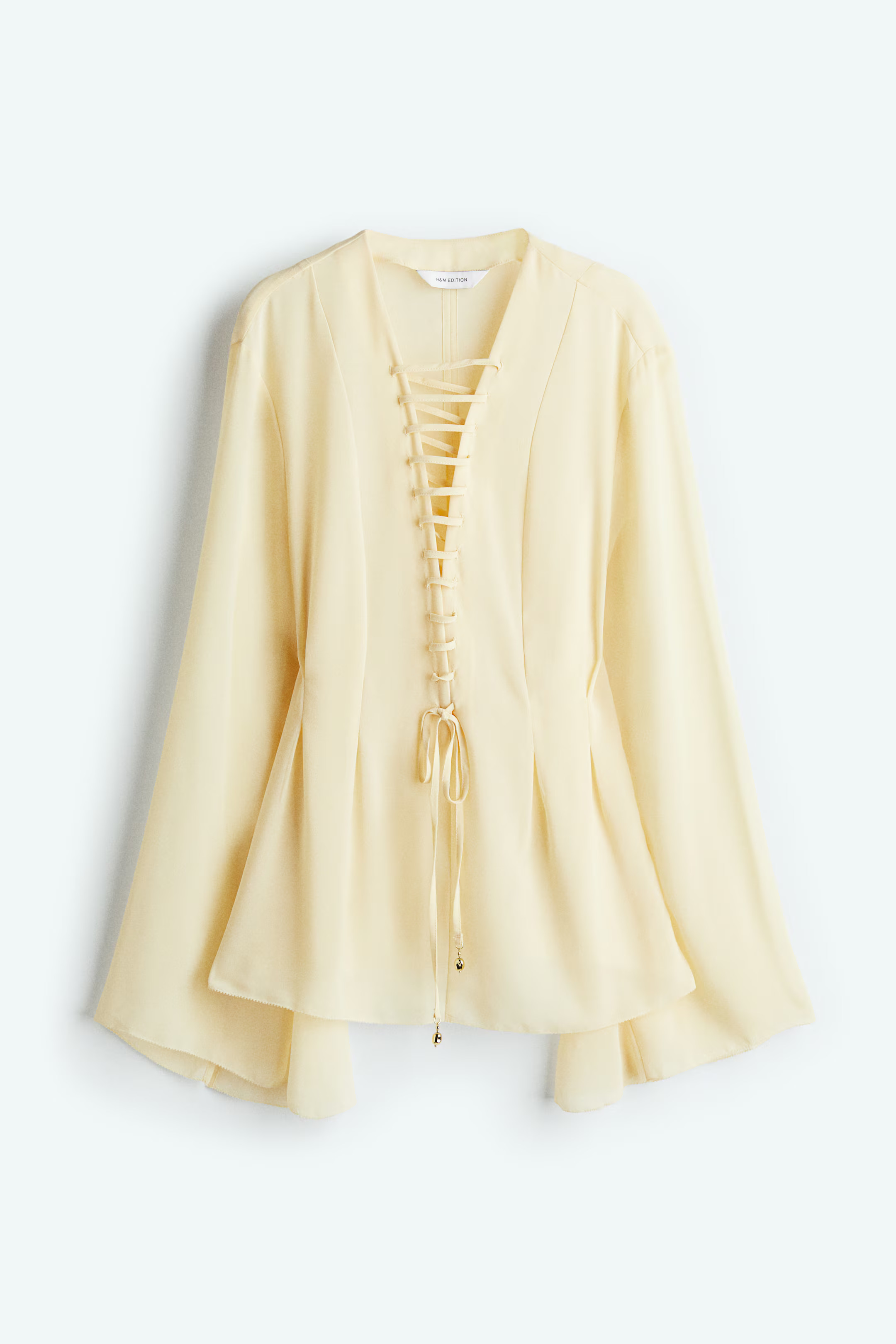 Lacing-detail chiffon blouse | H&M (UK, MY, IN, SG, PH, TW, HK)