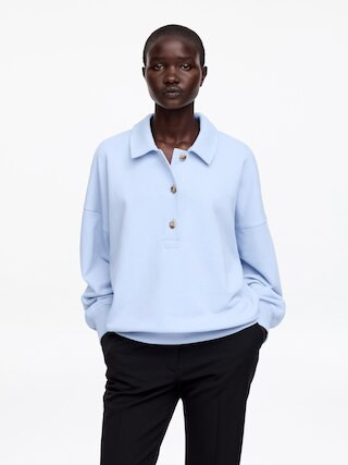 French Terry Polo Sweatshirt | Arket UK