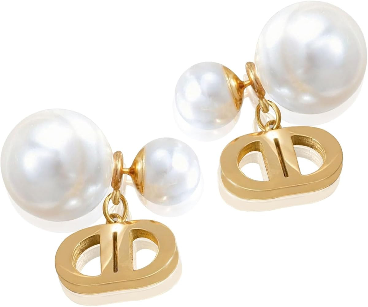 CG&KYGG 18K Gold Plated Initial Letter Drop Earrings for Women | Hypoallergenic Alphabet Dangle E... | Amazon (US)