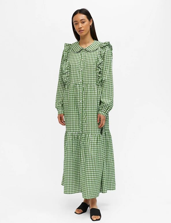 Gingham Midaxi Shirt Dress | Marks & Spencer (UK)