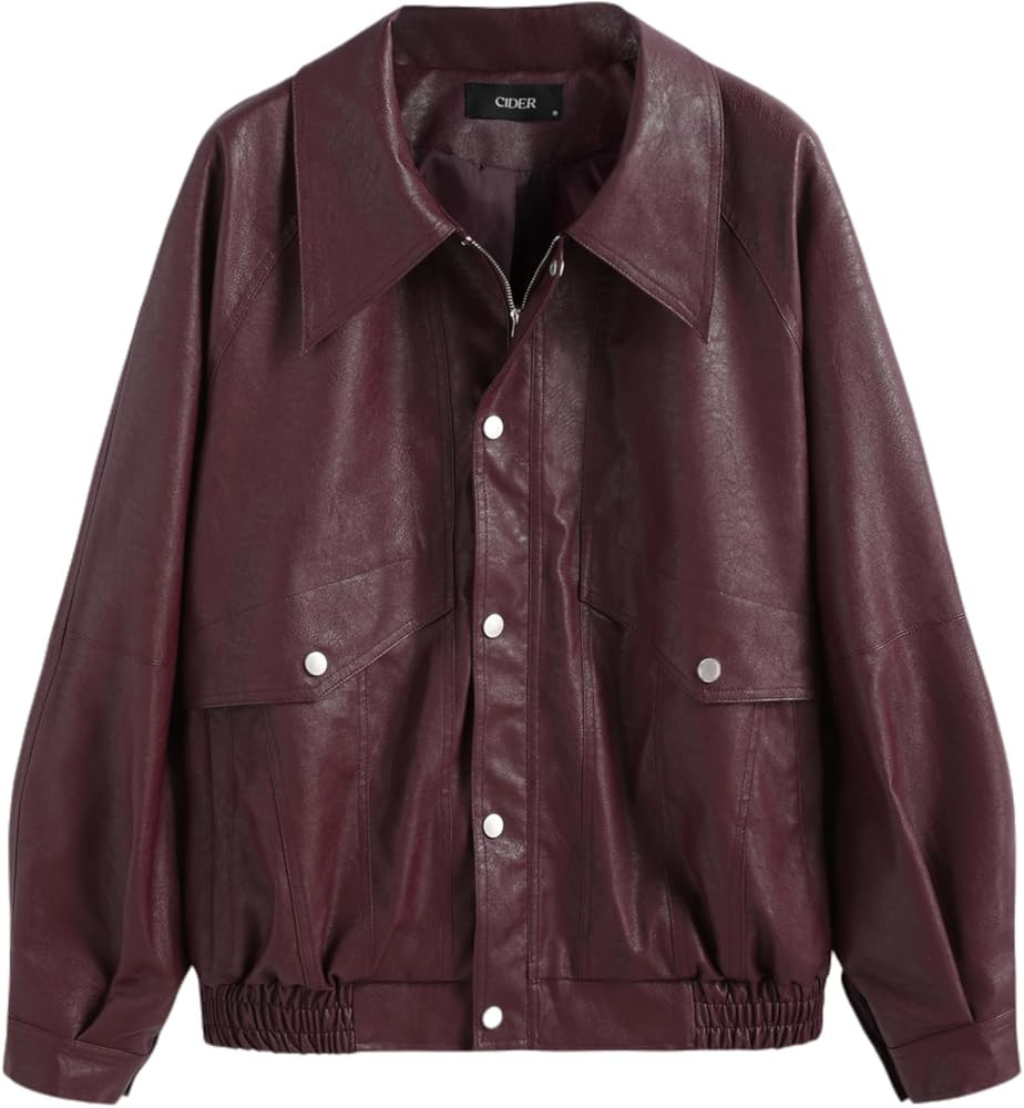 CIDER Faux Leather Zipper Jacket | Amazon (US)
