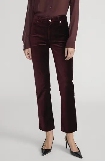 Le Sleek Velvet Ankle Straight Leg Pants | Nordstrom