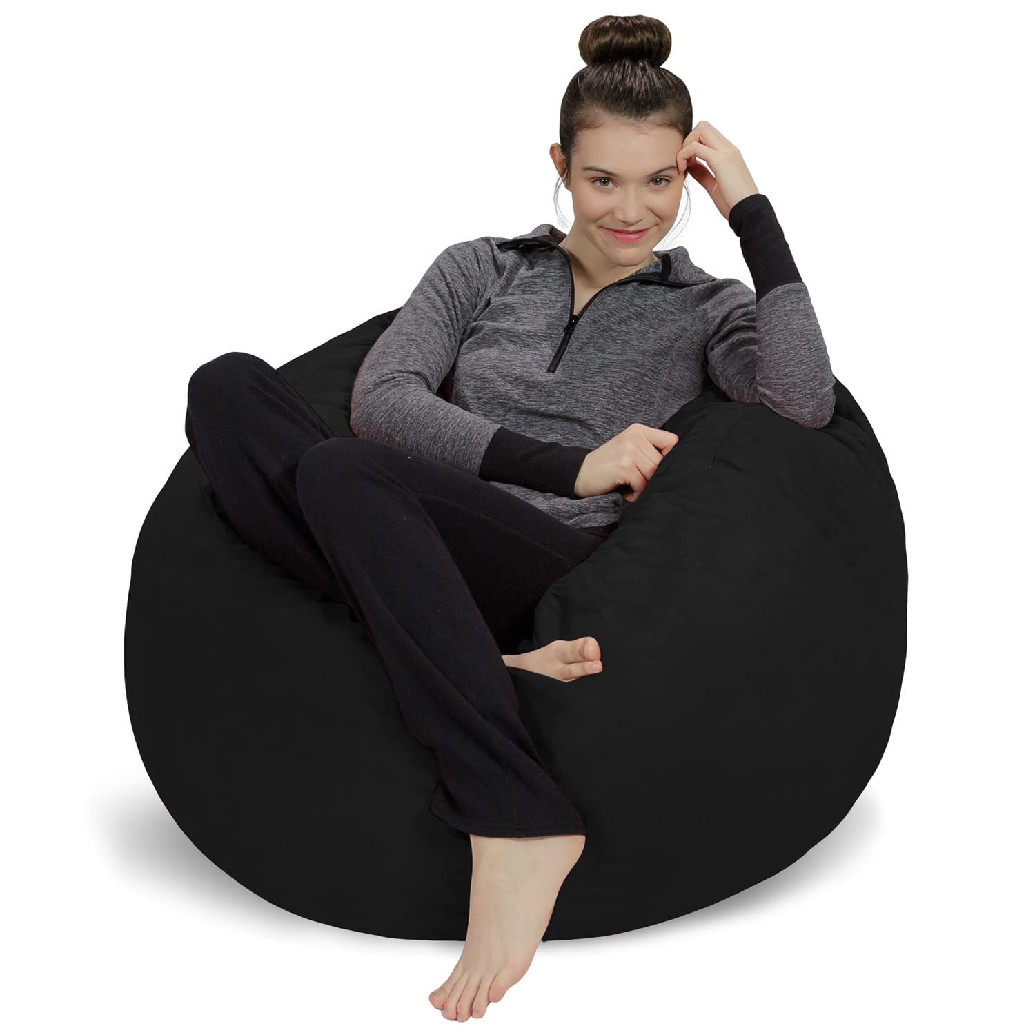 Sofa Sack Bean Bag Chair - Plush, Ultra Soft - Memory Foam Bean Bag Chair with Microsuede Cover -... | Amazon (US)