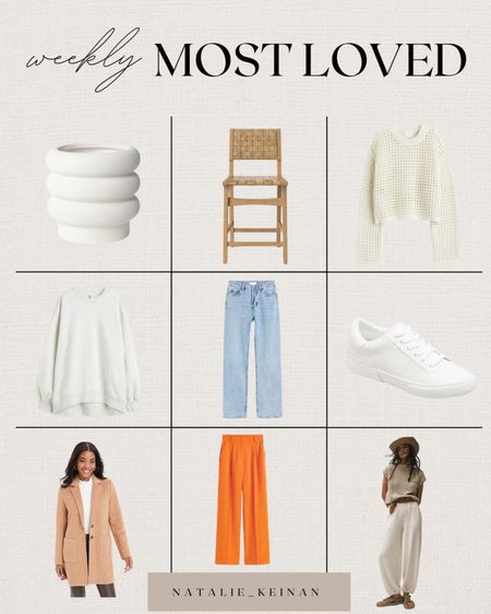 Weekly most loved! Walmart bubble planter, dolce vita sneaker shoes, 90’s jeans, target barstools, Crewneck, vacation outfits, wide leg pants, free people lounge set



#LTKFind #LTKstyletip #LTKhome