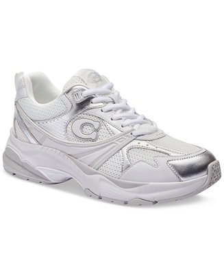 COACH Running Leather Athletic Sneakers - Macy's | Macy's