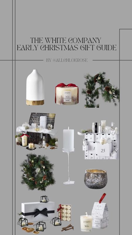 The White company, The white Company candle, early gift guide, Christmas gifts, beauty advent calendar, candle holder, Christmas decorations, tree garland, gift sets, wreath 

#LTKSeasonal #LTKstyletip #LTKHoliday