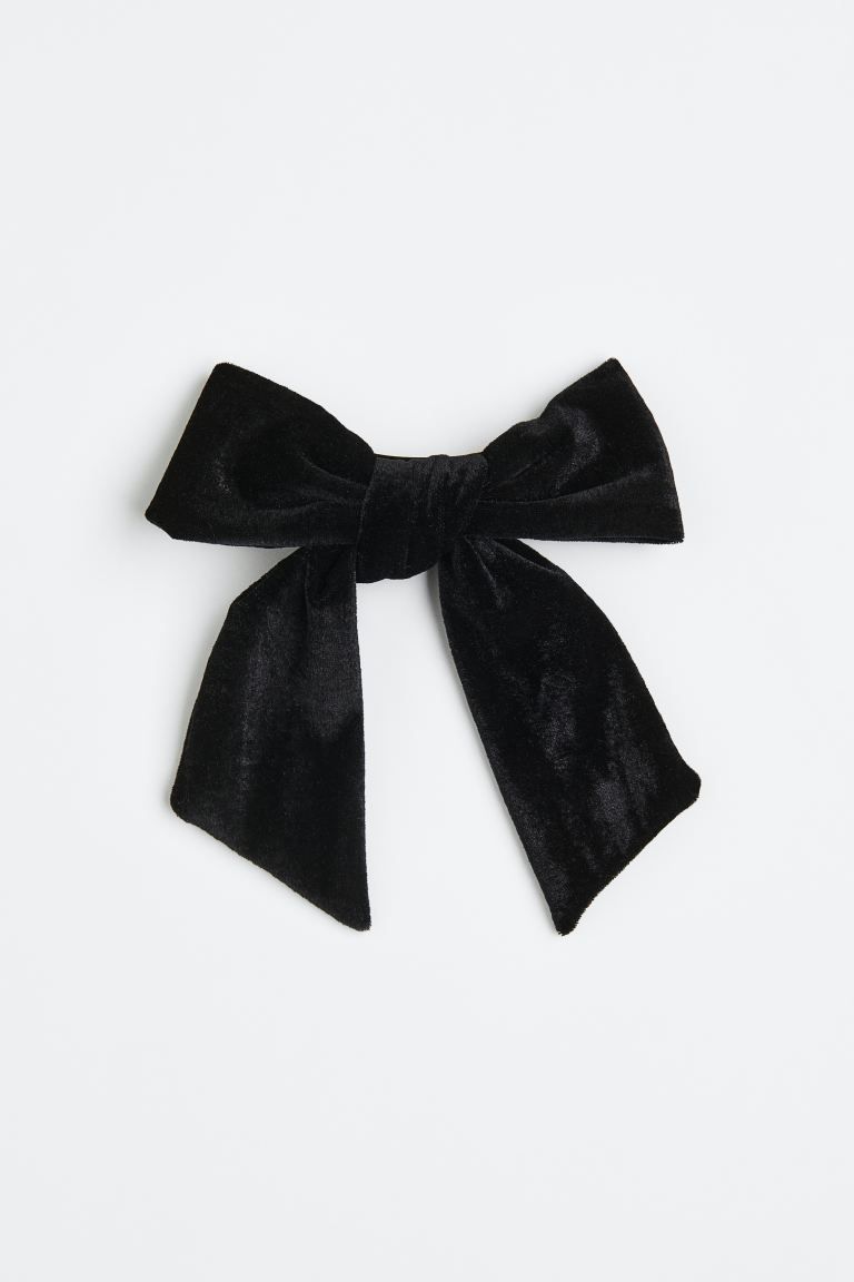 Hair Clip with Bow - Black - Ladies | H&M US | H&M (US + CA)