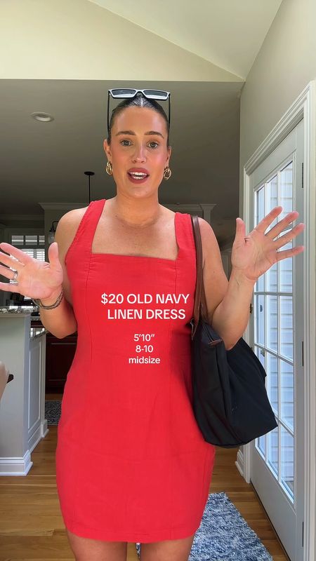 40% off at Old Navy! 
5’10” | size 8-10 
wearing a large (size up for a looser fit, dress is designed to be fitted) 


#LTKfindsunder50 #LTKsalealert #LTKstyletip