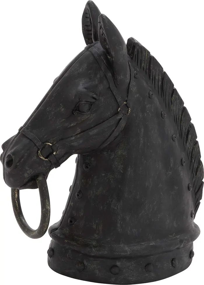 Black Polystone Traditional Horse Sculpture | Nordstrom Rack