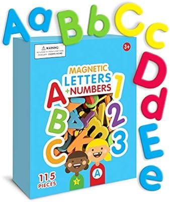 Curious Columbus Magnetic Letters and Numbers. 115 Colorful ABC, 123 Foam Alphabet Magnets Educat... | Amazon (US)
