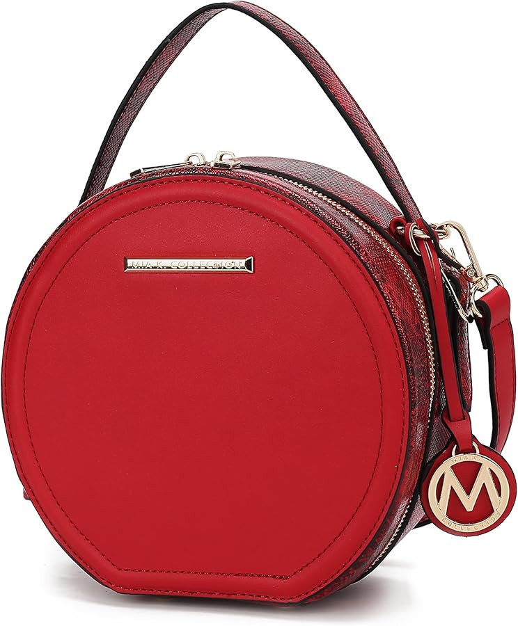 MKF Collection Round Bag for Women, Vegan Leather Circle Crossbody Bag Shoulder Purse by Mia K | Amazon (US)