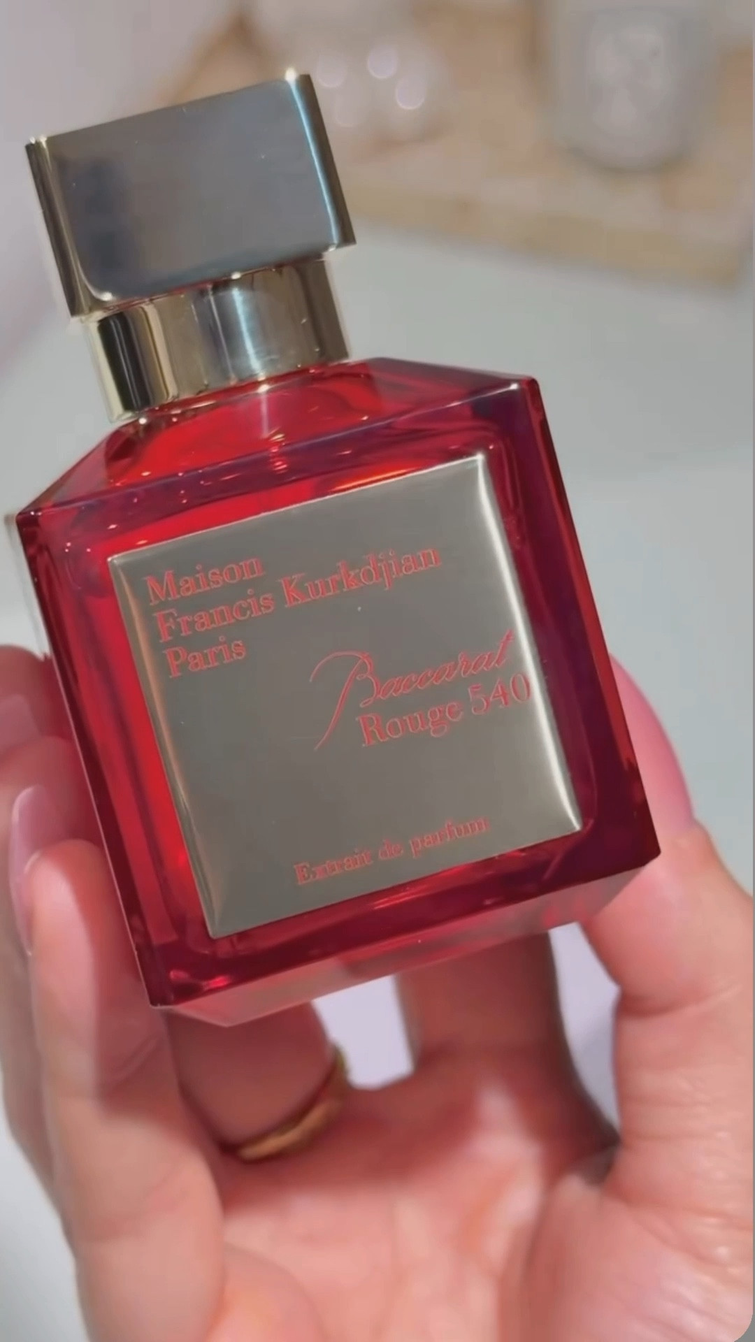 Baccarat Rouge 540 Extrait de Parfum by Maison Francis Kurkdjian. It is widely considered one of the most prestigious and recognizable scents in modern perfumery.

Here is an honest breakdown to help you decide if it’s the right choice for Mother’s Day:
The Honest Review: "The Red Bottle"
• The Scent Profile: This version (the Extrait) is richer and more intense than the original Eau de Parfum. It features notes of Egyptian jasmine, saffron, bitter almond, and cedarwood. It smells like a sophisticated mix of "burnt sugar" and woody warmth.
• Performance: It is incredibly long-lasting. A few sprays will easily last over 12 hours on the skin. It has a "radiant" quality, meaning it leaves a trail of scent behind the wearer that feels airy yet very present.
• The Experience: It feels high-end and modern. It doesn't smell like a traditional "old-fashioned" perfume; it’s more like a shimmering, invisible accessory.
Is it a good Mother's Day gift?
The Verdict: Yes, if she loves luxury and statement scents.
Why it’s a great gift:
• The "Wow" Factor: The red and gold bottle is stunning and looks like a piece of jewelry on a vanity. It is a world-class luxury item.
• Complement-Getter: It is famous for being one of the most complimented fragrances in the world. If she enjoys scents that people notice and ask about, this is it.
• Timelessness: While it is trendy, it has a classic elegance that suits a woman who values a polished, "Old Money" aesthetic.
A few things to consider:
• The Price: It is a significant investment.
• Sensitivity: Because it is very potent, it might be overwhelming for someone who prefers very light, citrusy, or "barely-there" fragrances.
• The "DNA": If she already owns many sweet or woody perfumes, she will likely love this. If she only wears light florals (like Lily of the Valley), it might be a big jump.
Final Recommendation
If you want to give a gift that feels truly exclusive and top-tier, Baccarat Rouge 540 Extrait is hard to beat. It’s more than just a perfume; it’s a status symbol. 

#LTKgrwm #LTKootd #LTKMothersDay