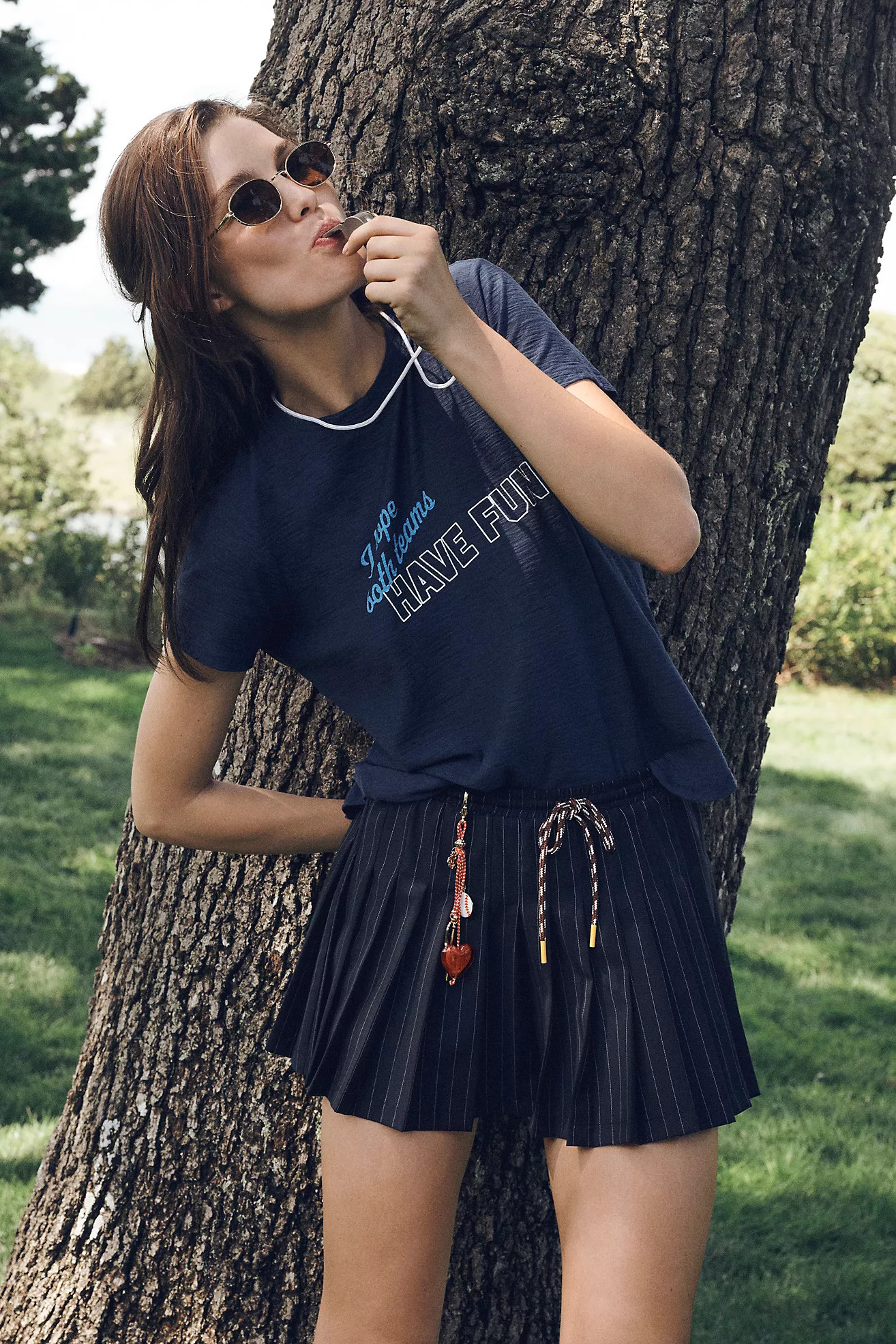 Maeve Graphic Ringer Tee | Anthropologie (US)