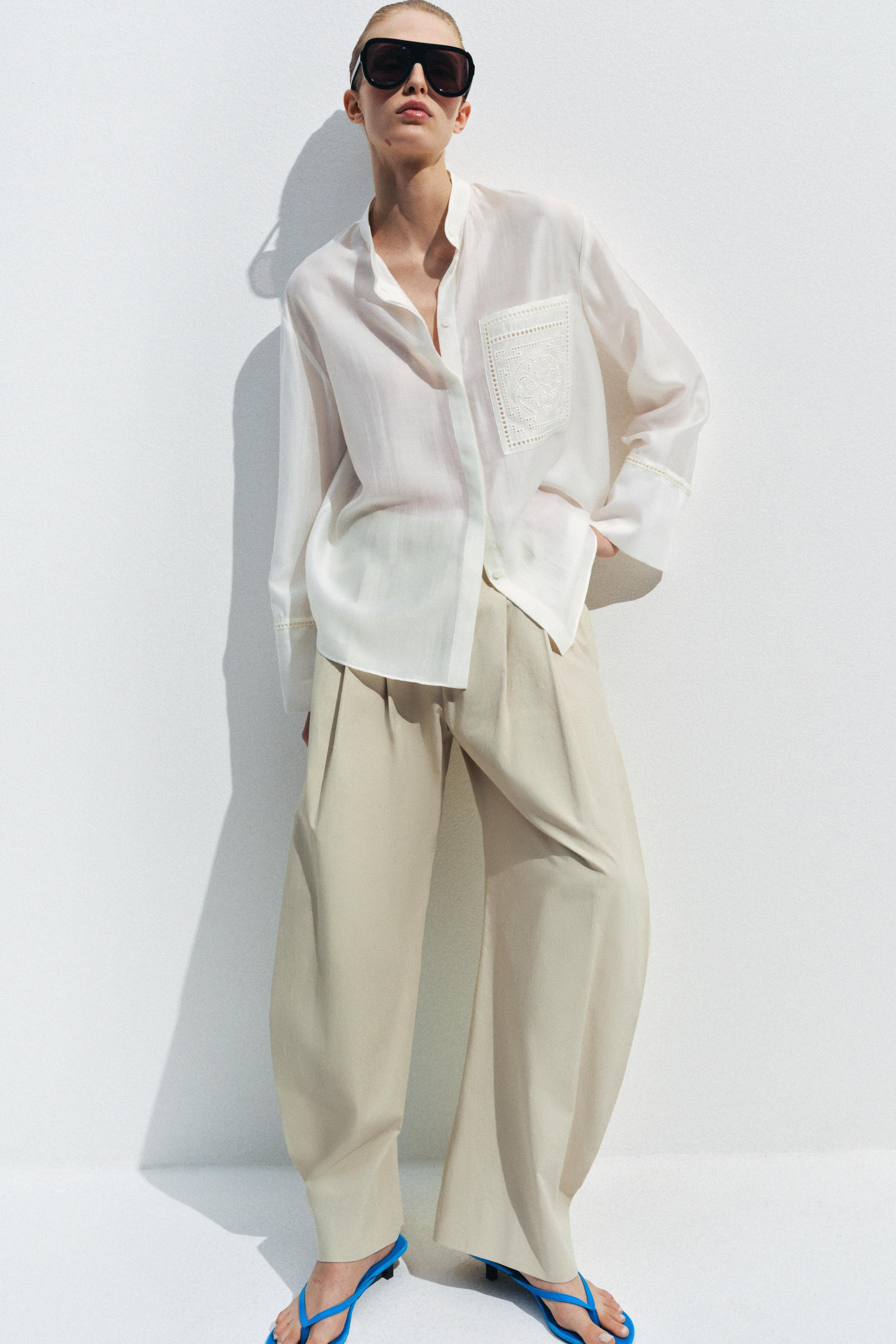 EMBROIDERED POCKET SHIRT ZW COLLECTION | Zara US