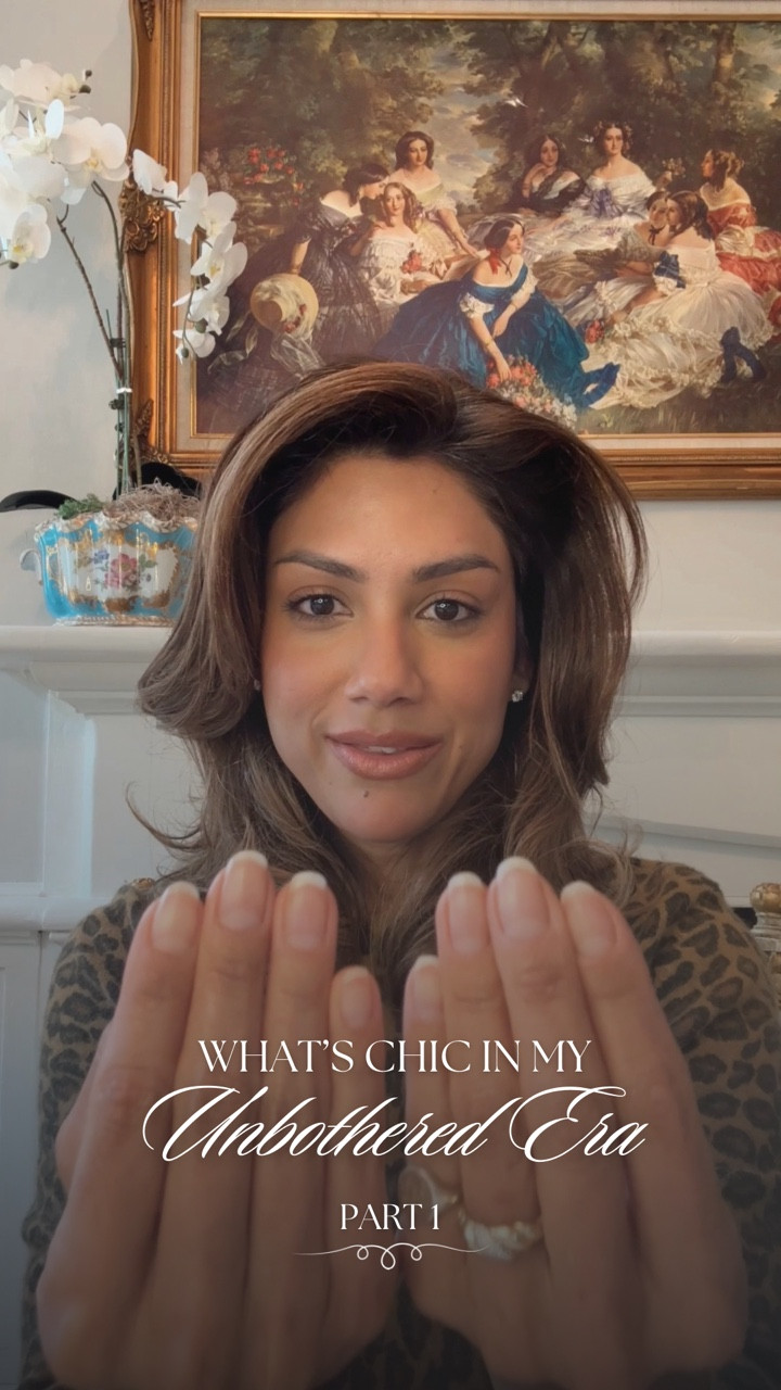 Unbothered IS the new chic.

In my quest to do LESS, remove anything that makes me feel insecure, annoyed or sucks my precious time, I stopped going to the nail salon. Completely.

I don’t even polish my nails anymore. 

Gel mani/pedis were damaging my nails, and eating my time and money. And if I was being really honest, saving my nails was keeping me from doing things I really love. 

But guess what? My hands and feet look more elegant and youthful this way. Natural nails feel more chic than fake nails ever did. And these hands that can actually live.

I’m ruthless about my peace these days, and this small change has given it back in so many ways!