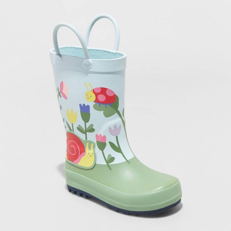 Toddler Girls' Saylor Floral Print Rain Boots - Cat & Jack™ | Target