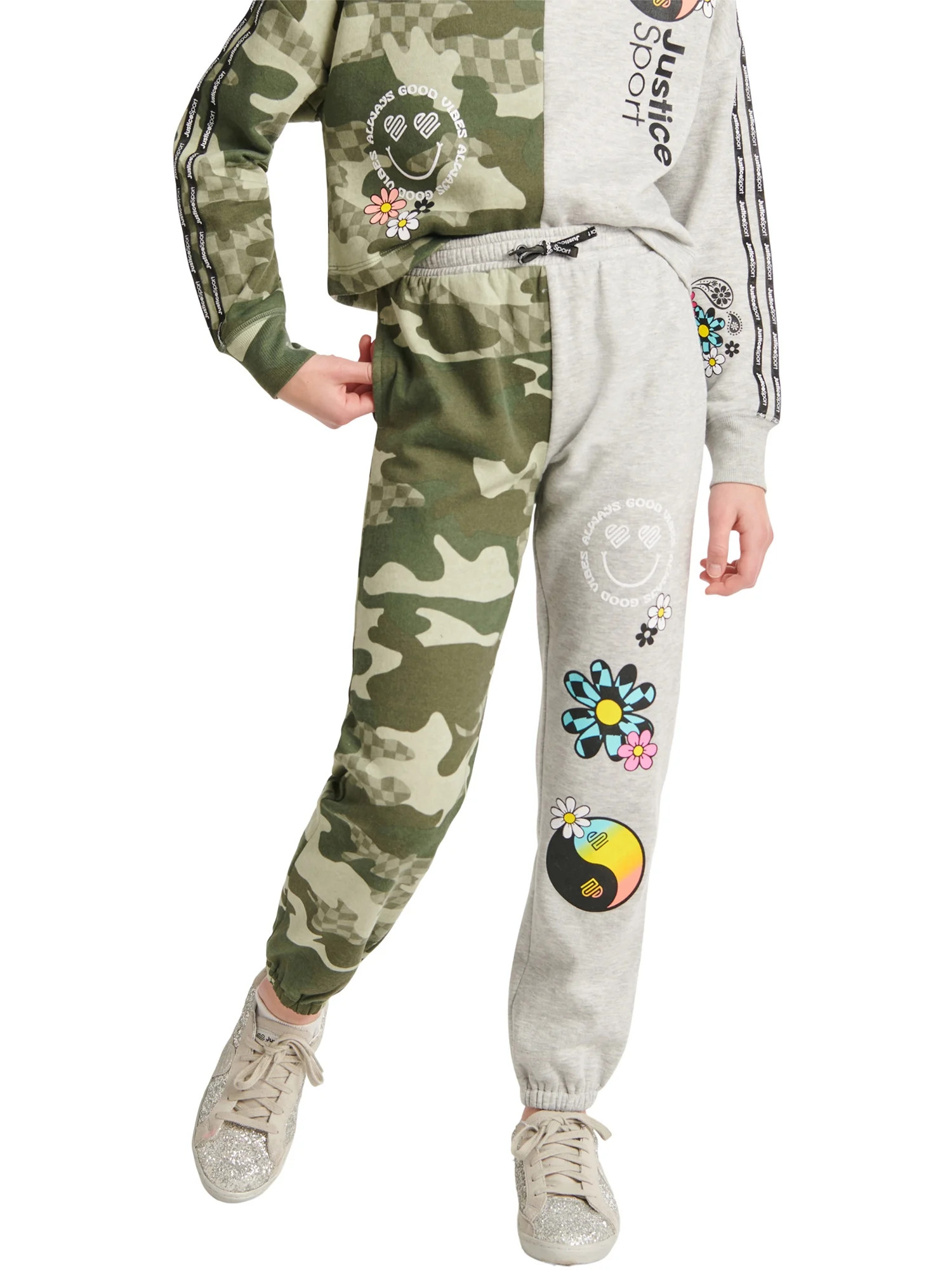 Justice Girls J-Sport Colorblock Jogger, Sizes XS- XLP - Walmart.com | Walmart (US)