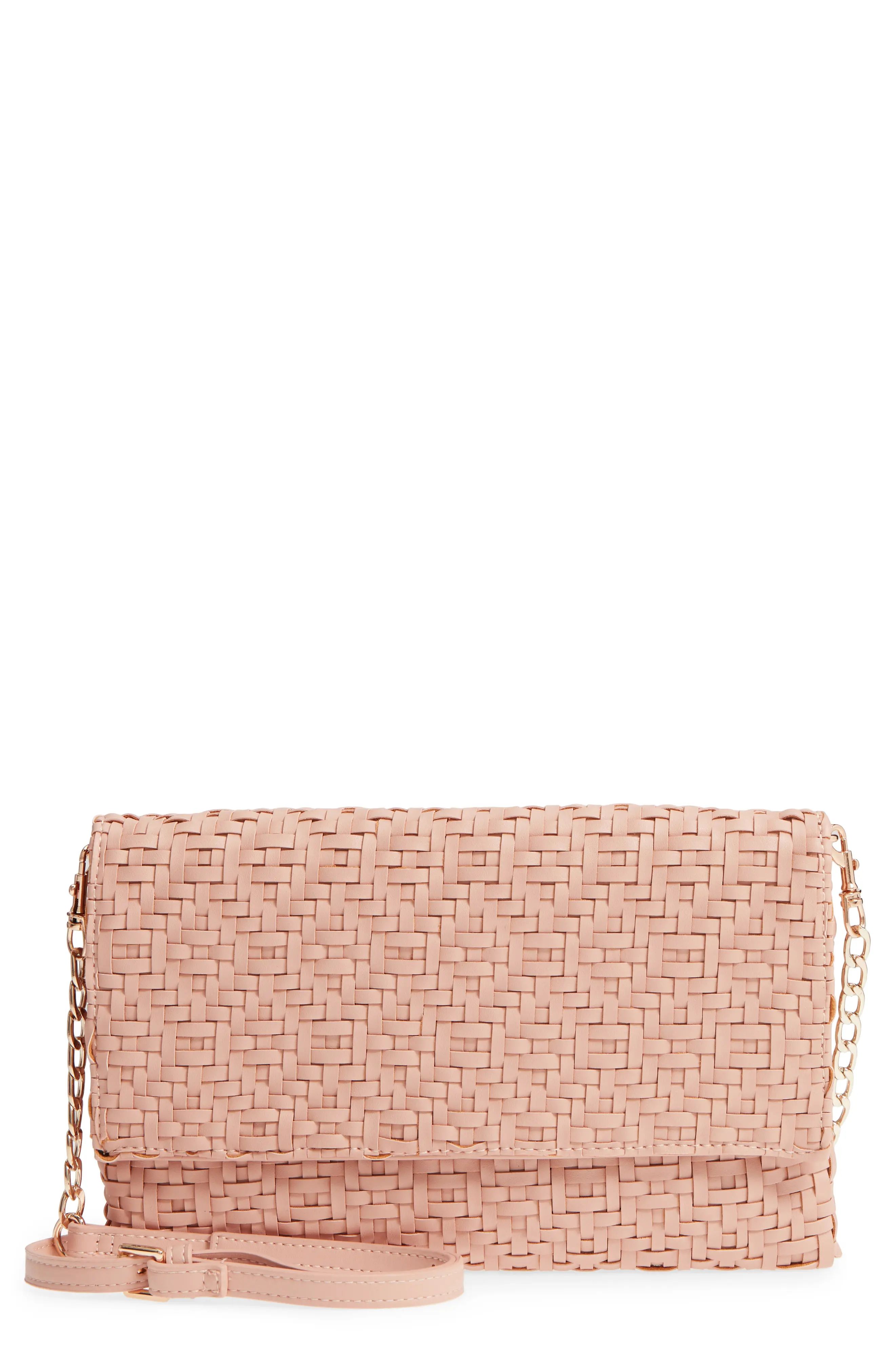 Woven Faux Leather Clutch | Nordstrom