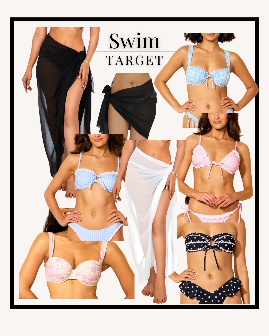 Target new arrivals, target swimsuits, high waisted bikini bottoms, sheer sarong, resort wear, vacation swimsuit, summer 

#LTKSeasonal