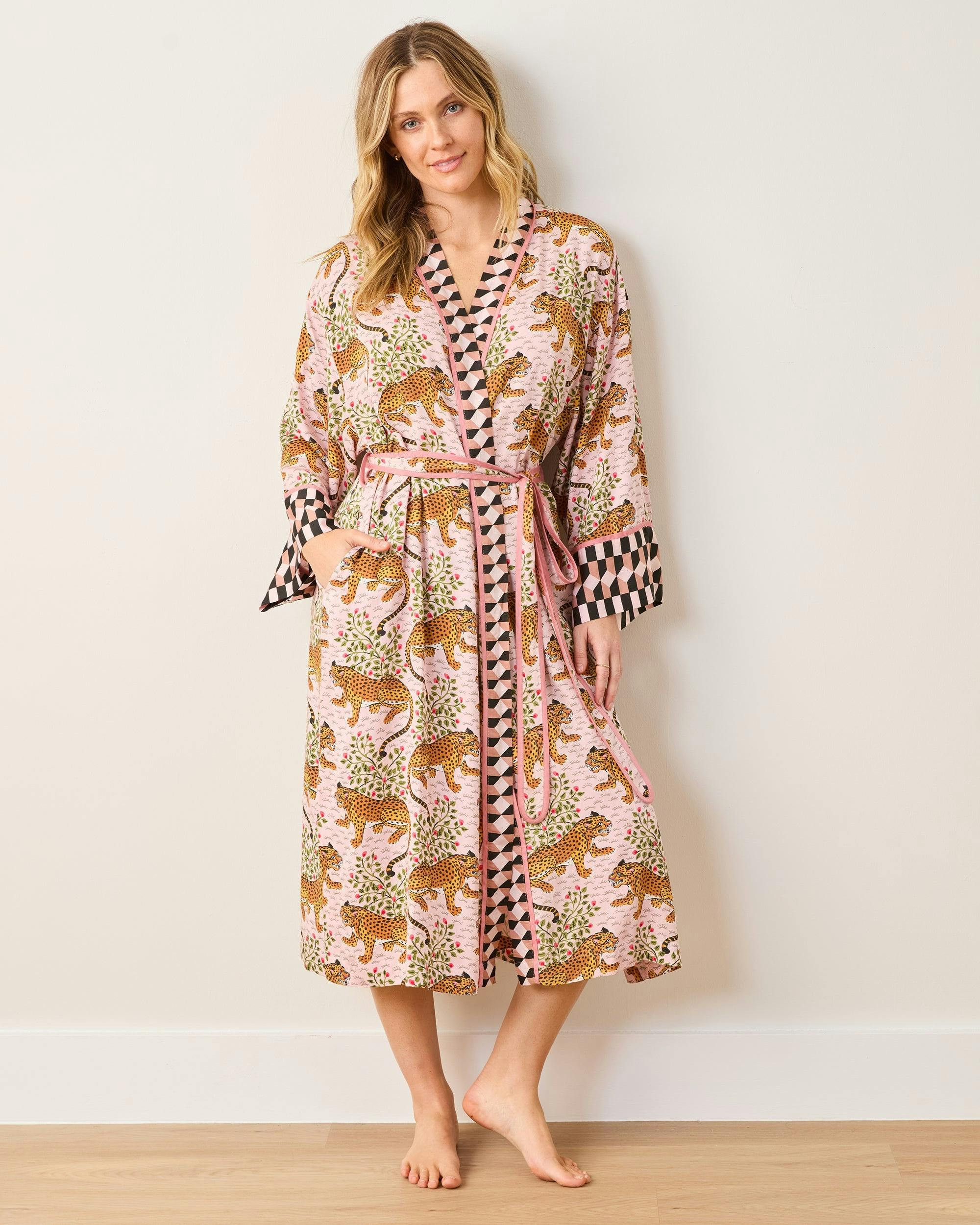 Bagheera - Satin Robe - Blush | Maisonette