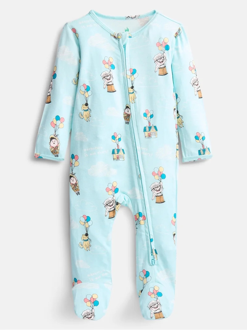 Disney Pixar Up Baby Boys Sleep & Play Footed Pajamas, One Piece, Sizes NB-6/9M | Walmart (US)